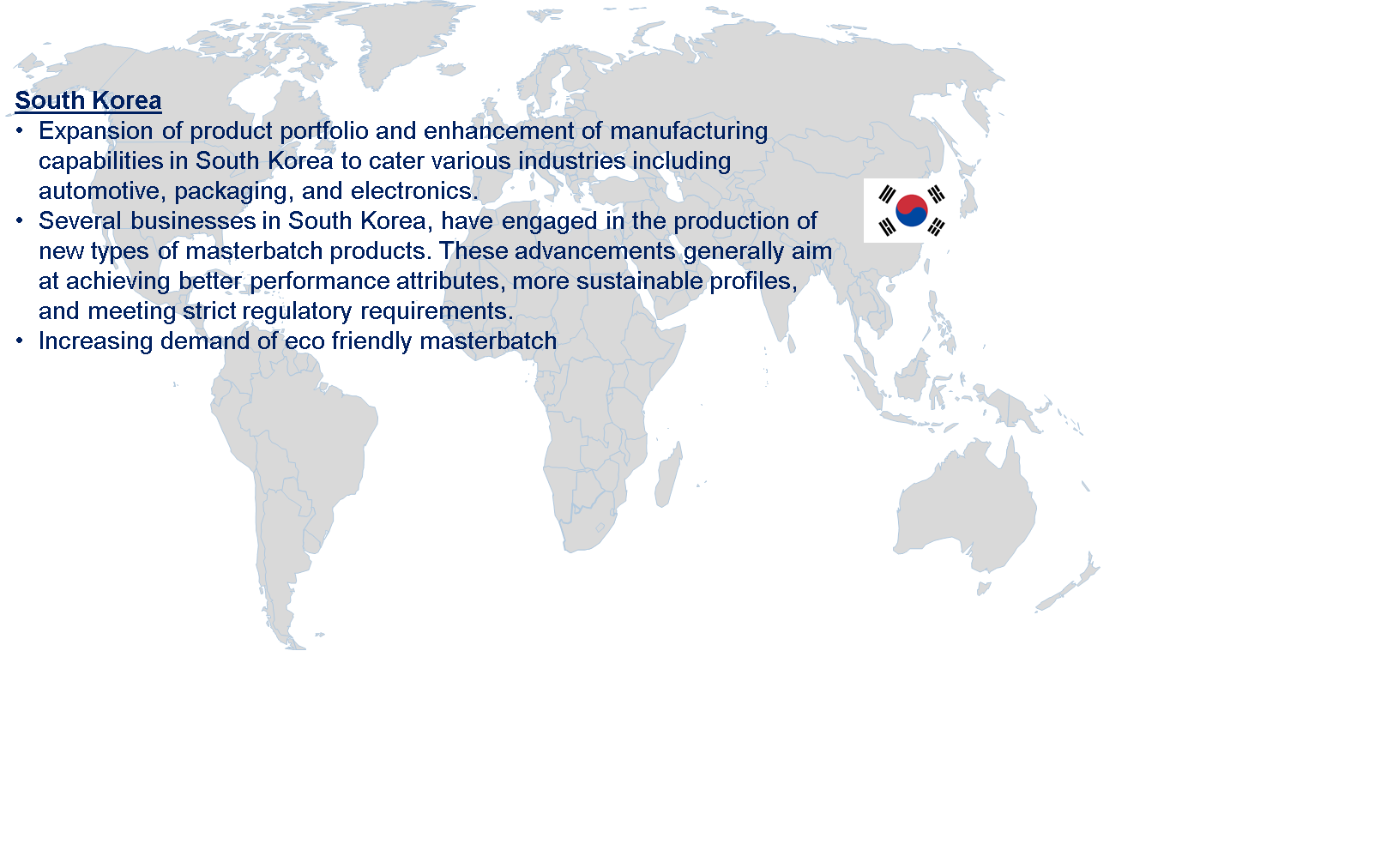 Masterbatch in South Korea Market by Region